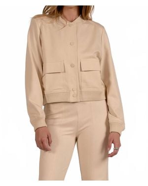 Elan Bomber Knit Jacket - Natural