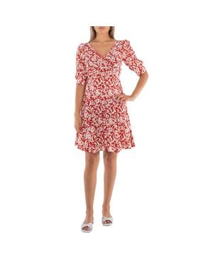 Polo Ralph Lauren Floral-Print Box-Pleat Dress - Red
