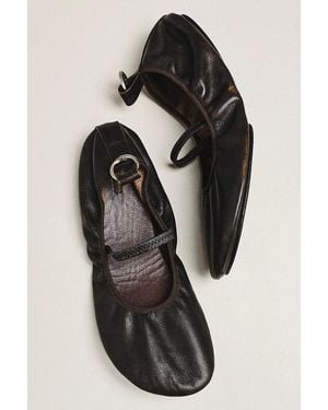 Alohas Naira Vintage Ballet Flats - Black