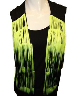 Angel Layered Fringe Vest - Green