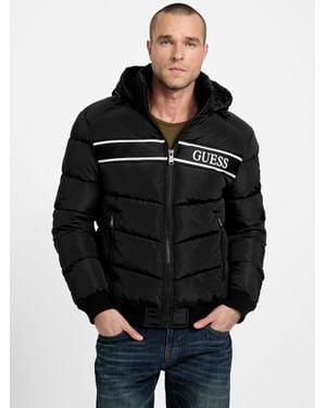 Guess Eco Pietros Padded Hooded Jacket - Black