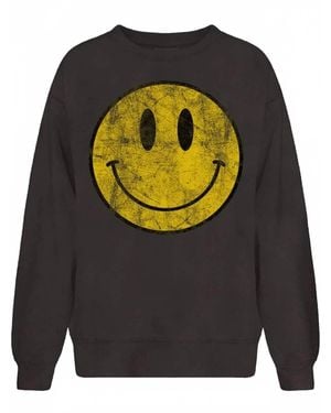 Prince Peter Girls Happy Face Sweater - Gray