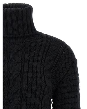 Moncler Genius Virgin Wool Cardigan - Black