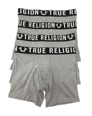 True Religion 4-Pack Modal Boxer Briefs - Gray