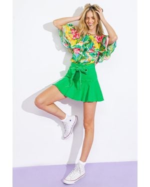 TRUEDAMES Be Back Never Twill Skort - Green