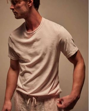 James Perse Short Sleeve Crew Top - Brown