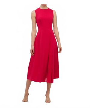 Kay Unger Elliot Midi Dress - Red