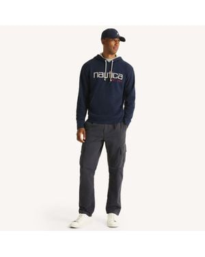 Nautica Pullover Fleece Hoodie - Blue