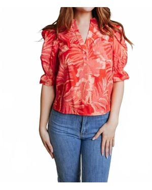 Laroque Betsy V-Neck Blouse - Red