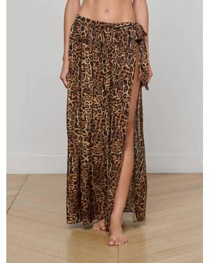 L'Agence Klaire Cover-Up Skirt - Brown