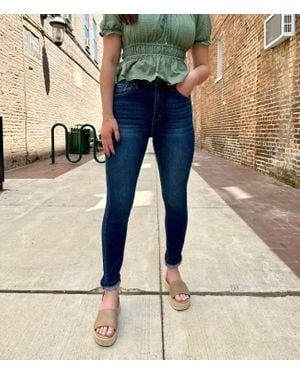 Kancan Renae High Rise Super Skinny Jeans - Blue