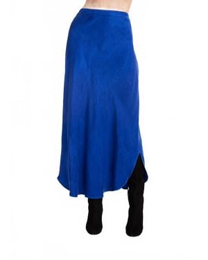Bella Dahl Side Slit Bias Skirt - Blue