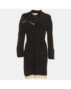 Marni Silk Bow Detail Short Dress - Black