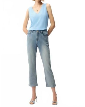 Joseph Ribkoff V-Neck Sleeveless Straight Top - Blue