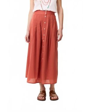 Leon & Harper Joni Pleat Skirt - Red