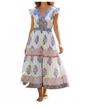 Victoria Dunn Hallie Midi Dress - Blue