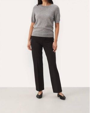 Part Two Everlotta Short Sleeve Cashmere Sweater - Gray