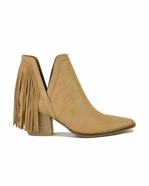 BEAST FASHION Fringe Booties - Natural