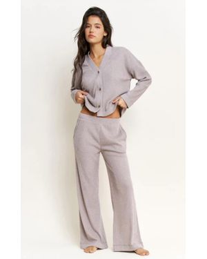 Honeydew Intimates Cozy Up Cardigan Set - Natural