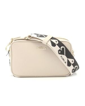 Furla Lilli Xl Leather Shoulder Bag - Natural