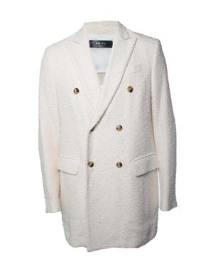 Amiri Boucle Blazer - White