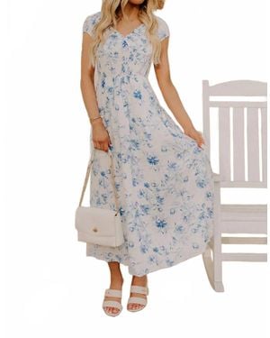 Fate Sweet Attention Floral Dress - Gray