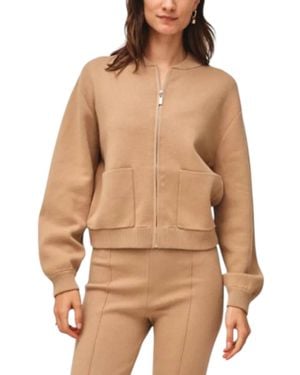 White + Warren Superfine Organic Cotton Track Jacket - Natural
