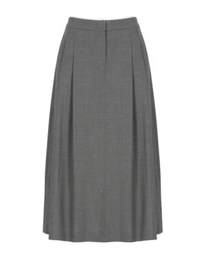 Peserico Knee-Length Skirt With Darts And Stylish Pockets - Gray