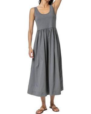 Lilla P Mixed Media Maxi Dress - Gray