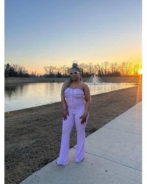 Cherry Mellow Kloe Knit Jumpsuit - Gray