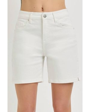 Risen Curvy Tummy Control Hight Rise Relaxed Mid Length Shorts - Gray