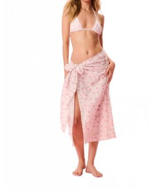 LoveShackFancy Emabella Heirloom Print Sarong - Pink