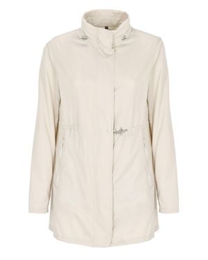 Fay Waterproof Hook-Fastening Jacket - Natural