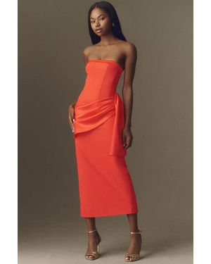 BHLDN Bustier Bombshell Maxi Dress - Red