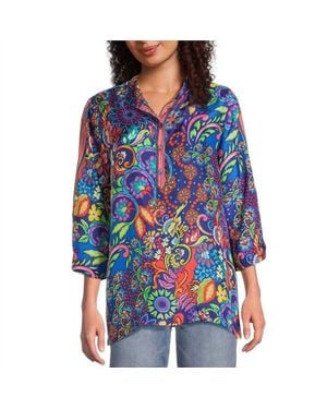Johnny Was Yuri Tunic - Blue