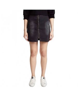 One Teaspoon Vixen High Waist A-Line Skirt - Black