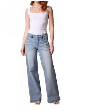 Blue Revival Sailor Midrise Wide Denim Jean - Blue