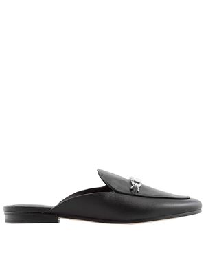Michael Kors Tiffanie Leather Flat Mules - Black