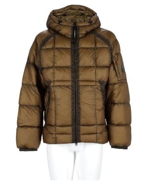 C.P. Company Padded Hooded Jacket - Brown