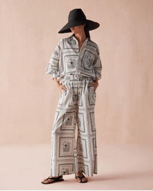 Omika Nali Wide Leg Pant - Natural