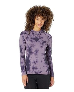 INDYEVA Fusta Hoodie Tie-Dye Raglan Sleeve Pullover Jdm979 - Purple