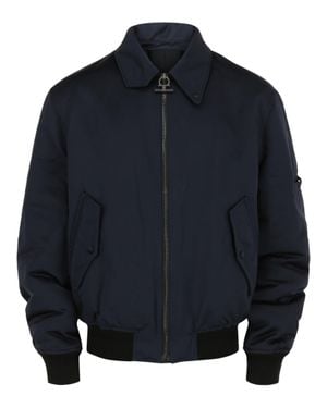 Ferragamo Gancini Padded Bomber Jacket - Blue