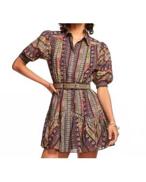 Ramy Brook Abilene Puff Sleeve Mini Dress - Brown
