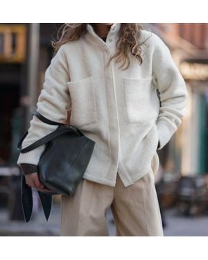 White + Warren Boucle Blend Luxe Jacket - Gray