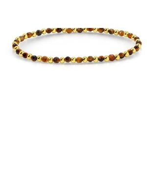 Splendid Iris Stretch Beaded With Stone Accents Bracelet - White