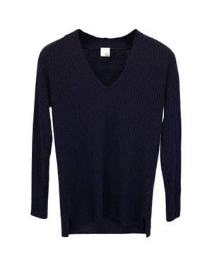 Iris & Ink V-Neck Sweater - Blue