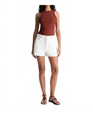 A.L.C. 110 High Waist Denim Short - White