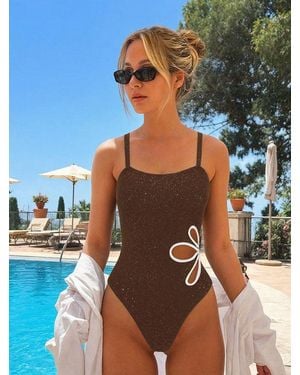 TRUEDAMES Swimsuit Senior Sense Backless One-Piece Racing Swimming Pool Training Beach Swimsuit - Blue