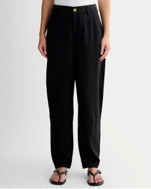 Everlane Tencel Relaxed Tapered Chino Pants - Black