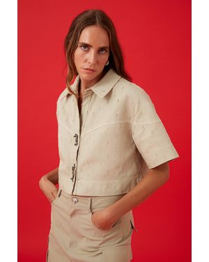 Nocturne Accessory Designed Denim Jacket - Red